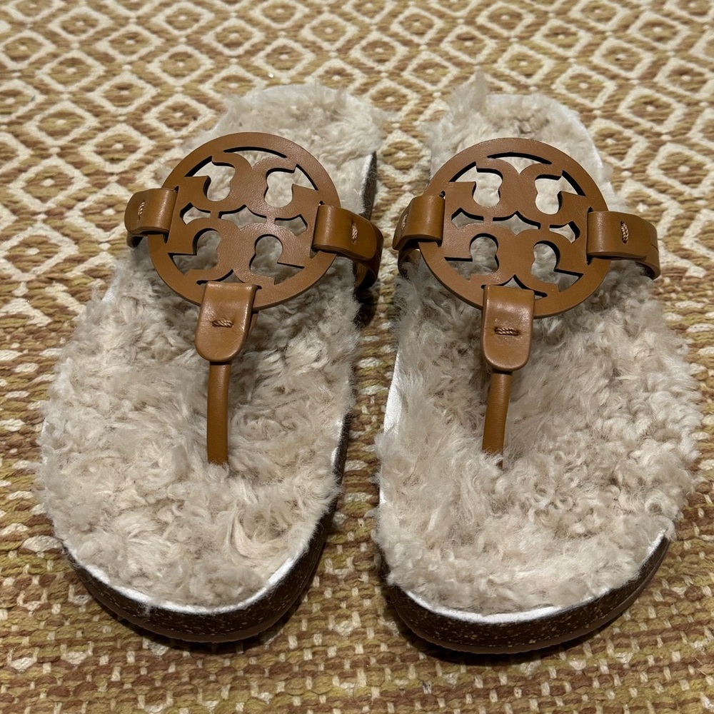 Tory Burch Cloud Shearling Sandals - image 1